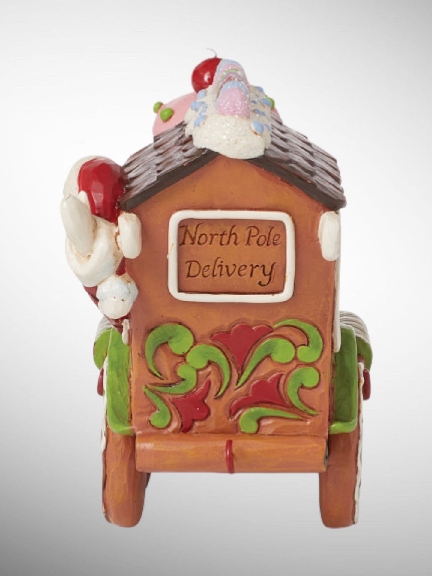 Jim Shore Gingerbread Christmas - Santa's On His Way Gingerbread Train Engine Figurine